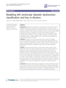 Modeling left ventricular diastolic dysfunction: classification and key