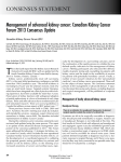 Canadian Kidney Cancer Forum 2013 Consensus Update