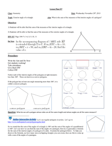 What is the sum of the measures of the interior angles of a polygon?