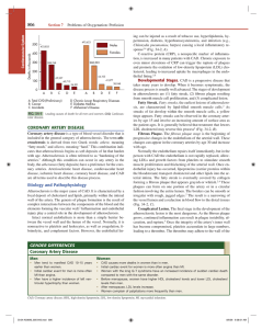 CORONARY ARTERY DISEASE Etiology and Pathophysiology