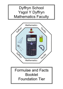 Formulas, Units and Shape Facts