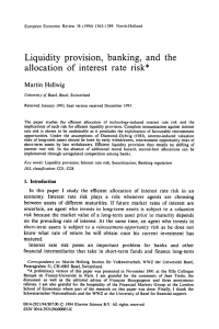 Liquidity provision, banking, and the allocation of interest rate risk*