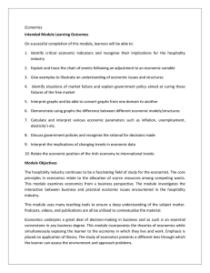 Economics Intended Module Learning Outcomes On successful