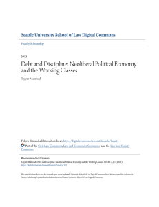 Neoliberal Political Economy and the Working Classes