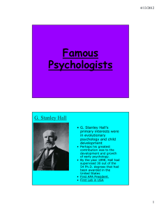 Psychology Intro - Seabreeze High School