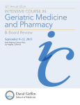 Geriatric Medicine and Pharmacy - Western University of Health