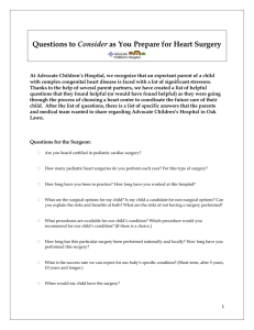 Questions to Consider as You Prepare for Heart Surgery