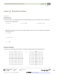 Lesson 15: Piecewise Functions