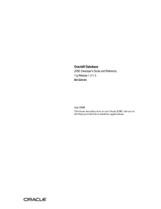 Oracle Database JDBC Developer`s Guide and Reference