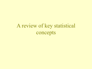 Review of key statistical concepts - Penn State Department of Statistics