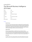 The Microsoft Business Intelligence 2010 Stack