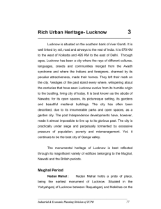 Rich Urban Heritage- Lucknow - Town and Country Planning