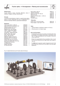 00 Fourier optics – 4f Arrangement – Filtering and reconstruction