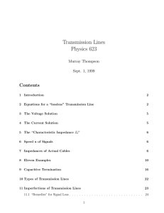 Transmission Lines Physics 623