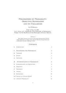 Philosophies of Probability: Objective Bayesianism and