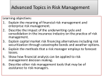 Advanced Topics in Risk Management