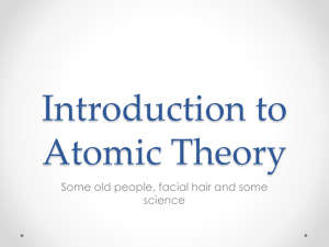 Intro To Atomic Theory
