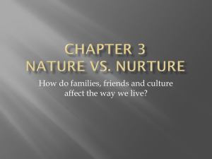 Module 3 Nature vs. Nurture - Jackson Liberty Psychology