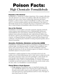 Poison Fact Sheet: Formaldhyde
