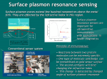 Surface plasmon resonance sensing