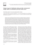 Changes in species` distributions during and after environmental