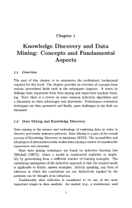 Knowledge Discovery and Data Mining: Concepts and Fundamental