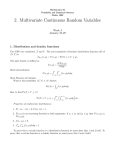 2. Multivariate Continuous Random Variables