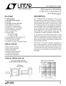 LTC1286/LTC1298 - Micropower Sampling 12