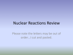 Nuclear Reactions Review