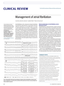 CLINICAL REVIEW Management of atrial fibrillation