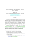 Basic Probability and Information Theory: quick revision