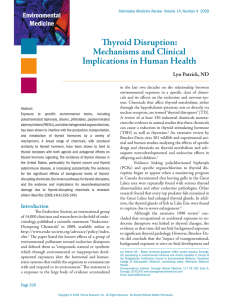 Thyroid Disruption - Alternative Medicine Review