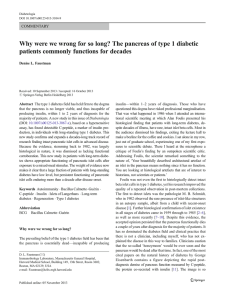 Why were we wrong for so long? The pancreas of type 1 diabetic