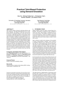 Practical Taint-Based Protection using Demand Emulation