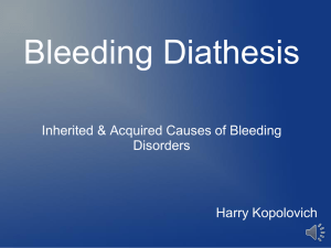 Bleeding Diathesis – Dr Koplolovich