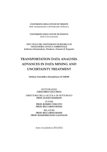 transportation data analysis. advances in data mining