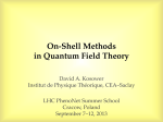 On-Shell Methods in Quantum Field Theory