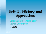 Unit 1. History and Approaches