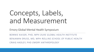 Concepts, Labels, and Measurement