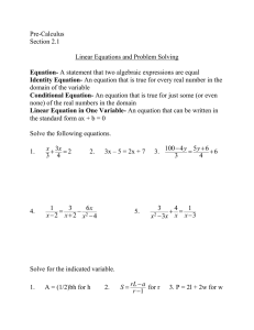 Pre-Calculus - Shelbyville CUSD #4