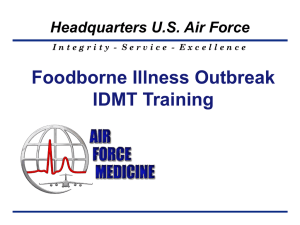 2016 07 16 Foodborne Illness Outbreak IDMT Training