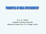 Mass Spectrometry - Maharana Pratap PG College hardooi