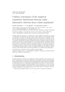 Uniform convergence of the empirical cumulative distribution