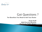 Got Questions - Charlevoix Public Library