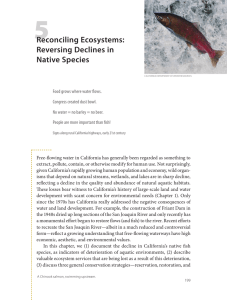 Reconciling Ecosystems: Reversing Declines in Native Species