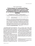 Enhancement of Conditioned Place Preference Response to