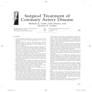 Surgical Treatment of Coronary Artery Disease