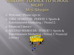 WELCOME TO BACK TO SCHOOL NIGHT