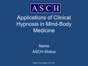 Application - American Society of Clinical Hypnosis