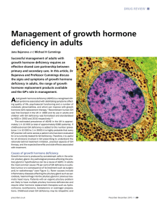 Management of growth hormone deficiency in adults